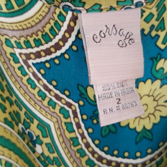 SOLD! EUC silk paisley summer dress sz 2 - Picture 5 of 6